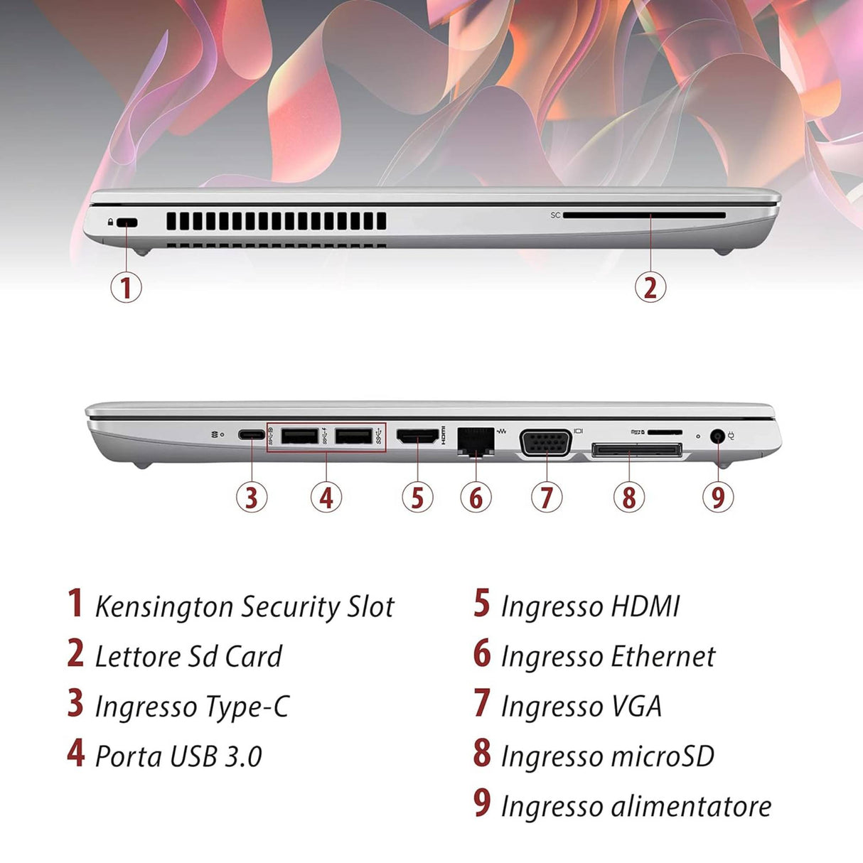 Notebook Pc Portatile HP Probook 650 G4 i5-8350 15,6" Ram 16GB 512GB SSD Win 11 Pro
