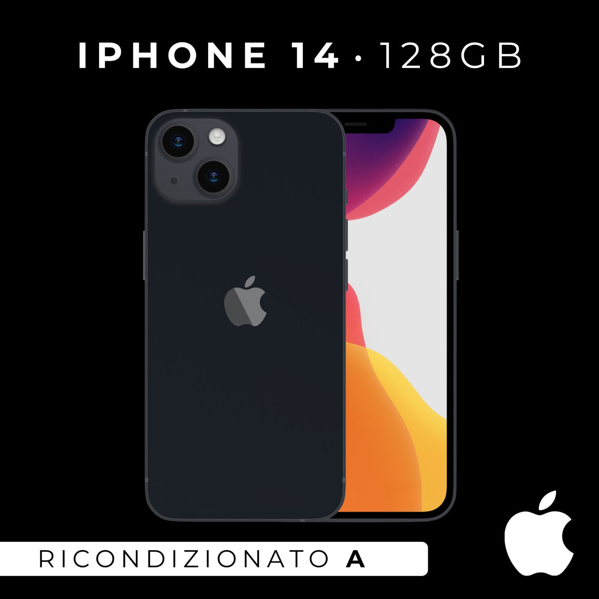 Apple iPhone 14 128Gb Nero Ricondizionato - Ottimo