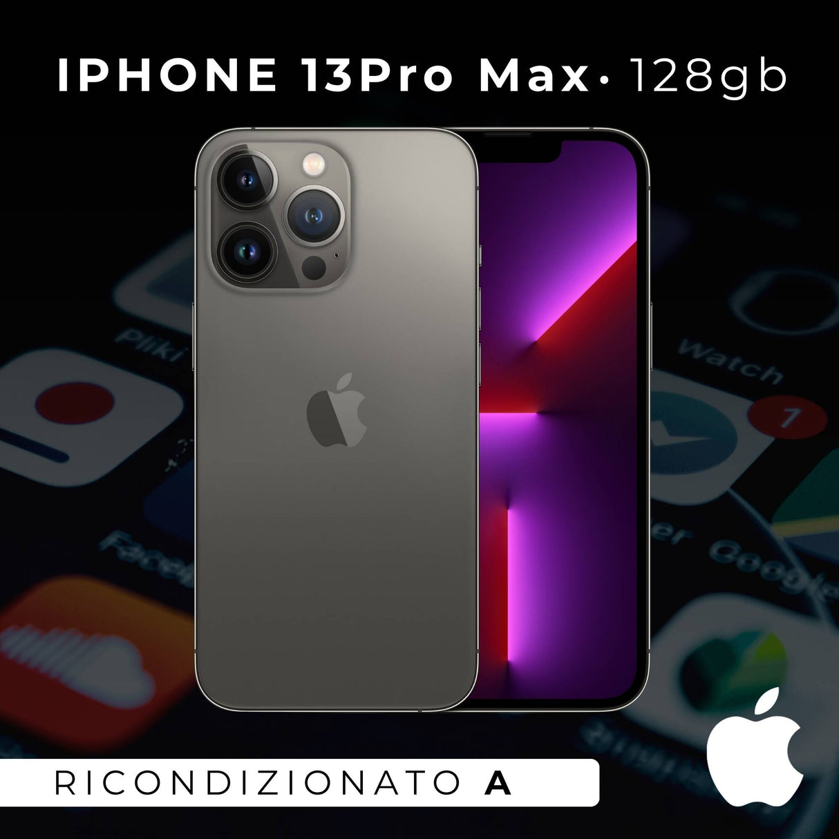 Apple iPhone 13 Pro Max 128Gb Nero Ricondizionato - Ottimo