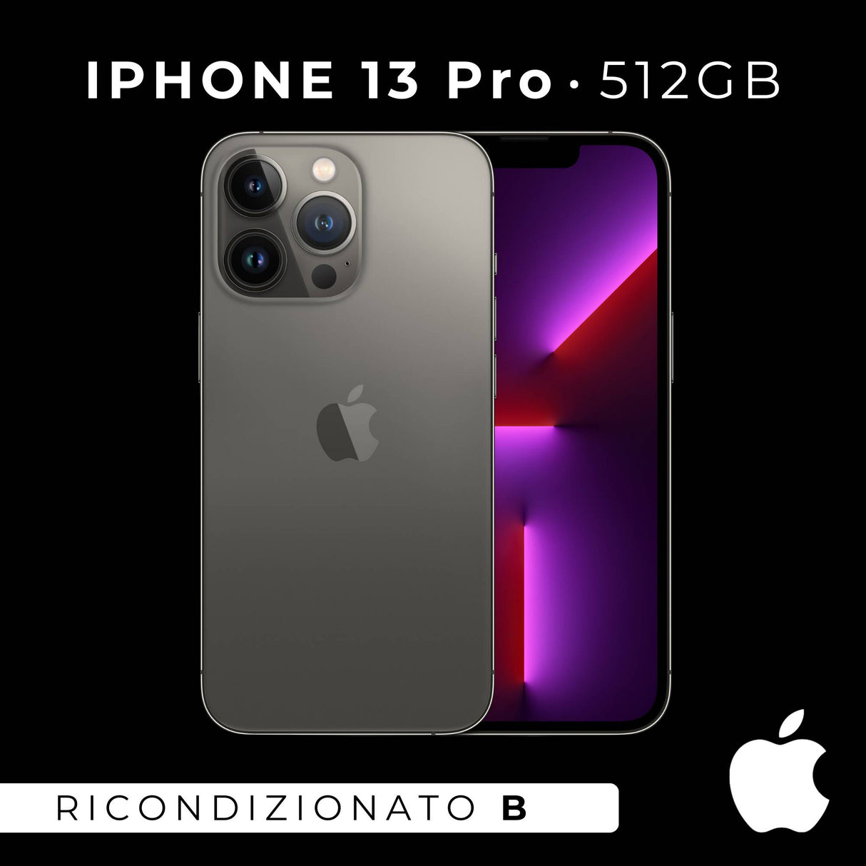 Apple iPhone 13 Pro 512 Grafite Ricondizionato - Accettabile