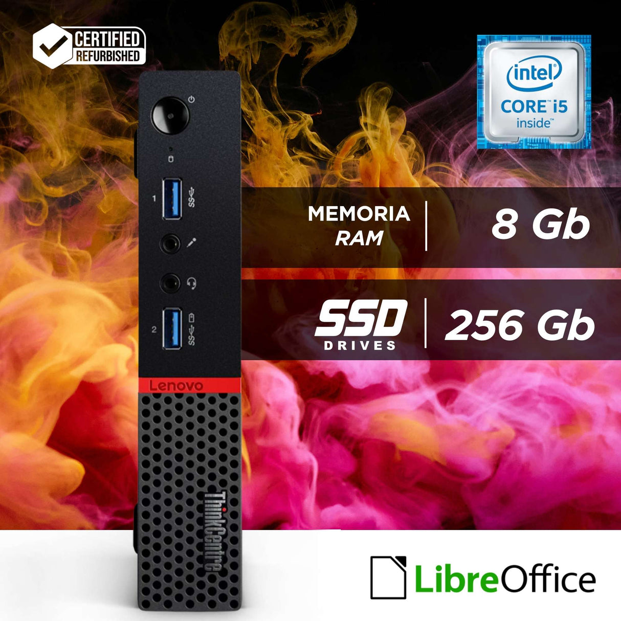 PC Computer Desktop Fisso Lenovo M700 Tiny i5-6500T Ram 8GB SSD 256GB Win 10 Pro M.2