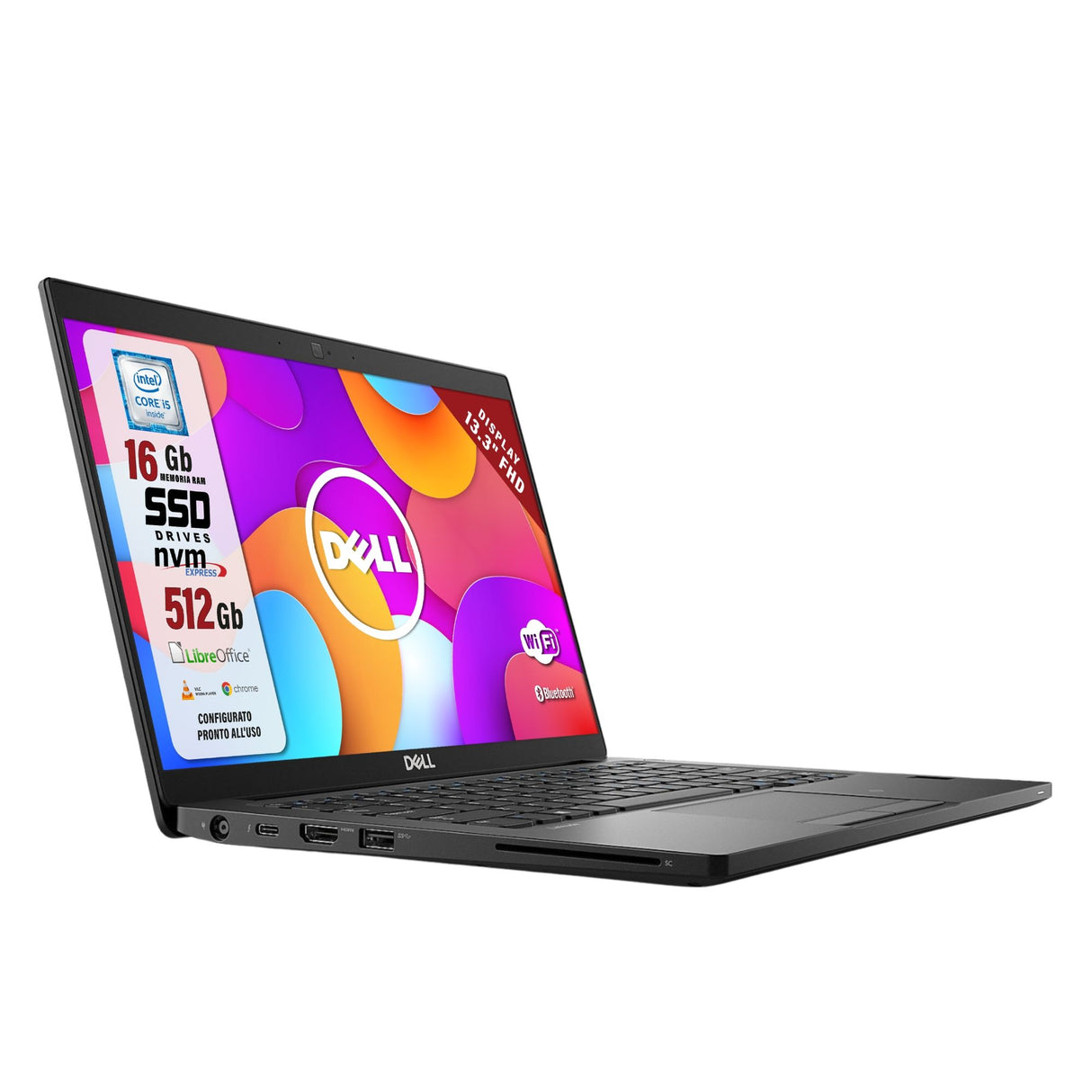 Notebook Pc Portatile Dell Latitude 7390 i5-8350U 13.3" FHD 16Gb 512Gb Win 11 Pro