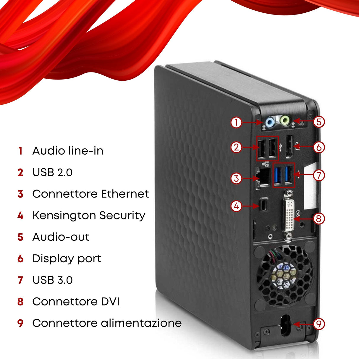 PC Computer Desktop Fisso Mini Fujitsu Esprimo Q920 Tiny i5-4570T Ram 8Gb SSD 240Gb Windows 10 Pro