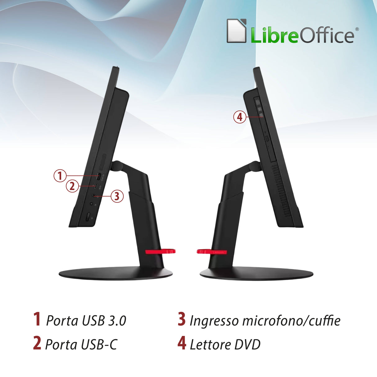 PC Computer Desktop Fisso  PC Computer Desktop Fisso Lenovo M820Z All In One i5-8500 21,5"  Ram16GB SSD 512GB  Win 11 Pro FHD Borderless