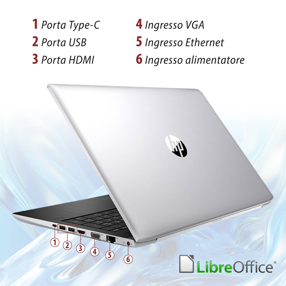 Notebook Pc Portatile HP Probook 450 G5 i5-7200U 15,6" Ram 8GB SSD 256GB Win 10 Pro