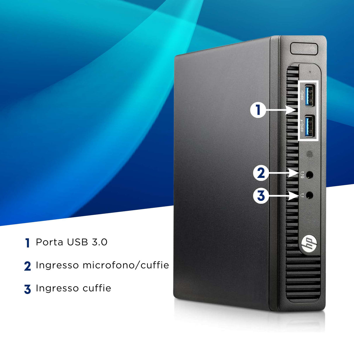 PC Computer Desktop Fisso HP 600 G1 Prodesk Mini I5-4570T Ram 8GB SSD 240GB Win 10 Pro