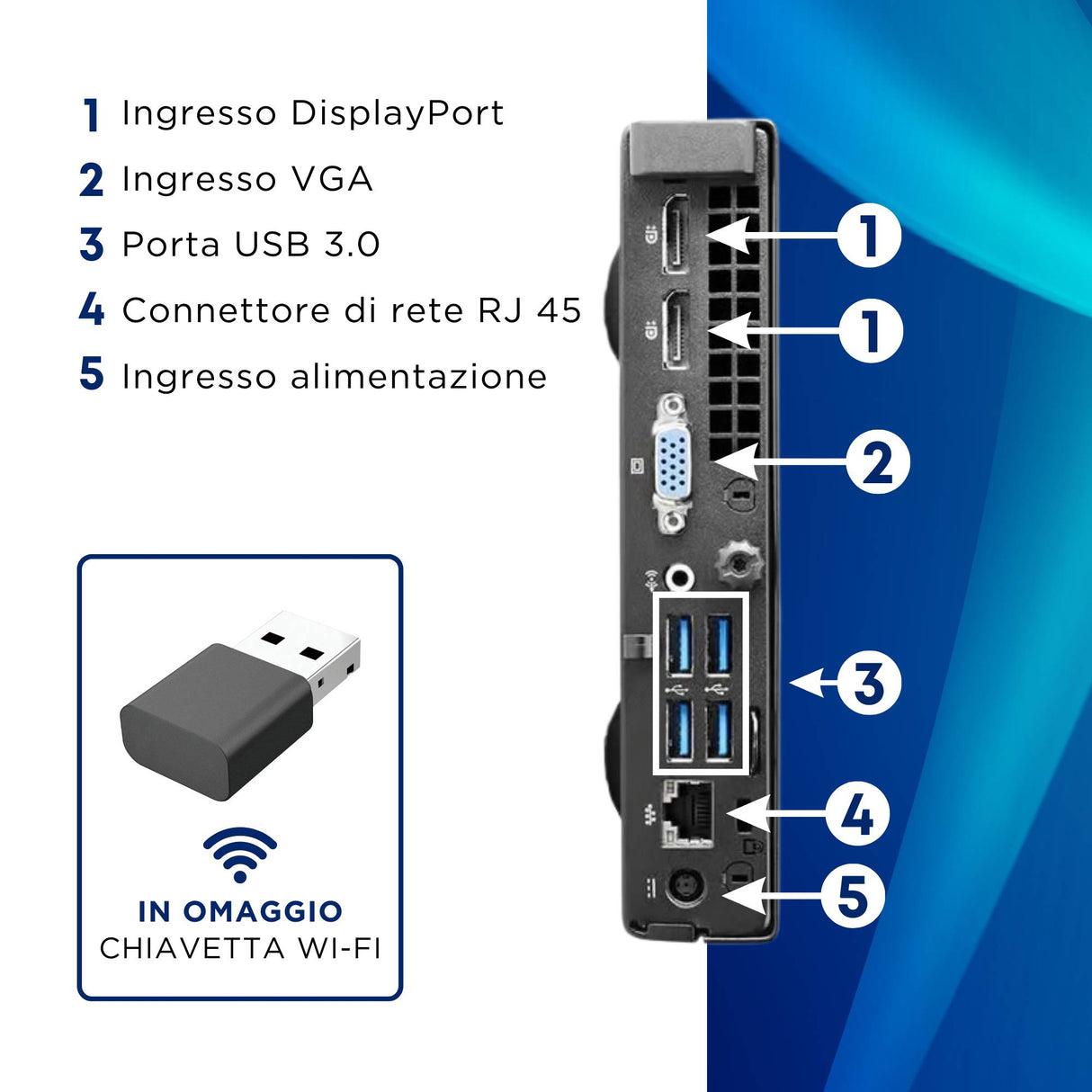 PC Computer Desktop Fisso HP 600 G1 Prodesk Mini I5-4570T Ram 8GB SSD 240GB Win 10 Pro