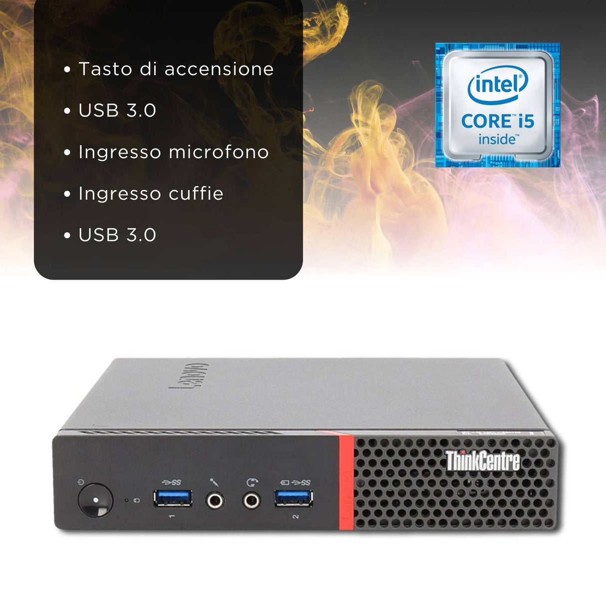 PC Computer Desktop Fisso Lenovo M700 Tiny i5-6500T Ram 8GB SSD 256GB Win 10 Pro M.2