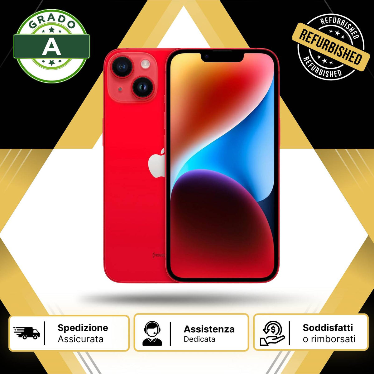 Apple iPhone 14 128Gb Rosso Ricondizionato - Ottimo