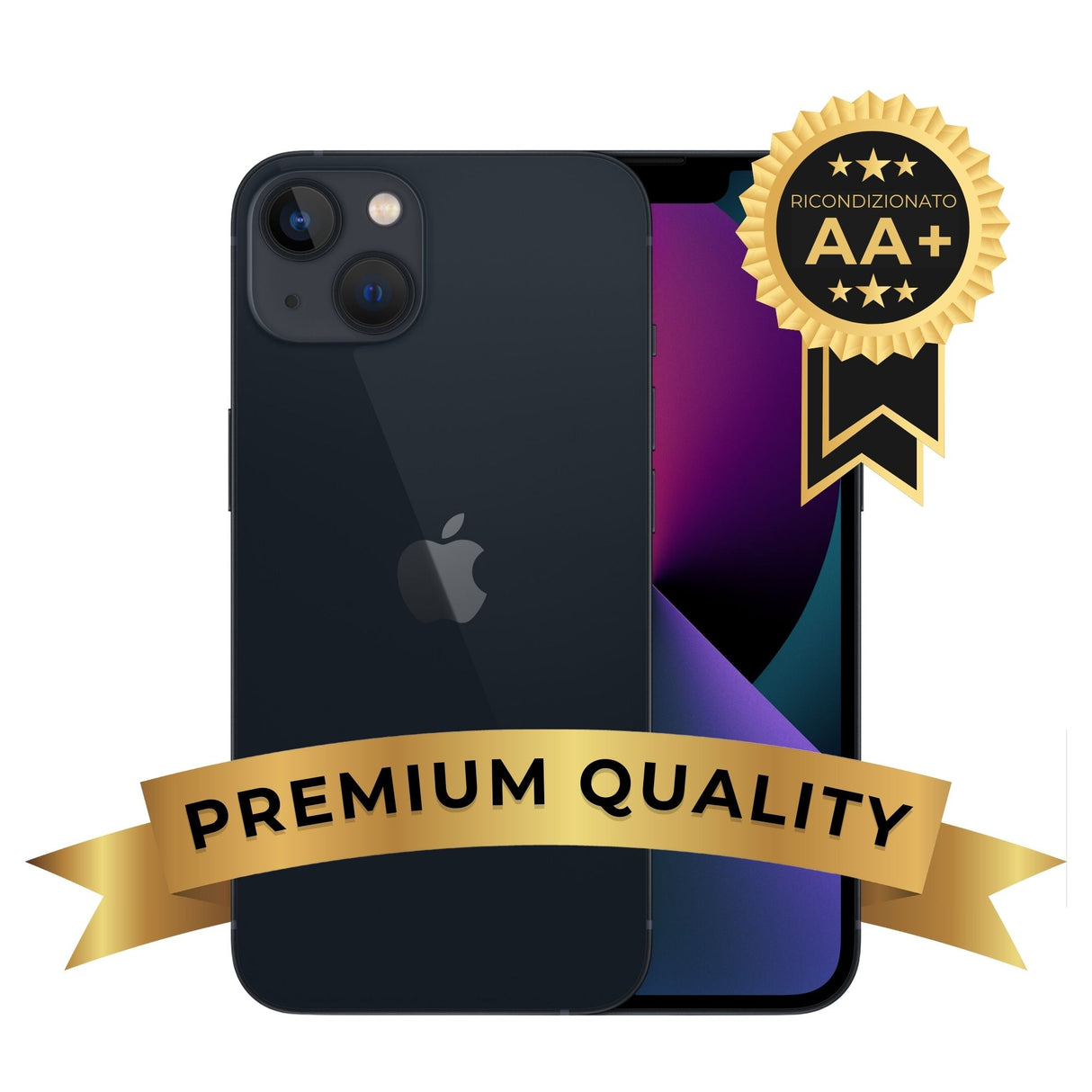 Apple iPhone 13 mini 128GBMezzanotte Ricondizionato Grado AA++