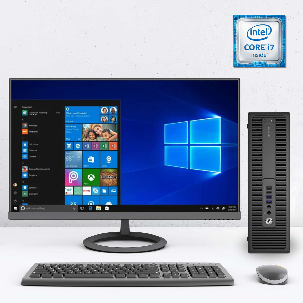 PC Computer Desktop Fisso HP 800 G2 SFF I7-6700 Ram 16GB SSD 512GB Win 10 Pro LIBRE