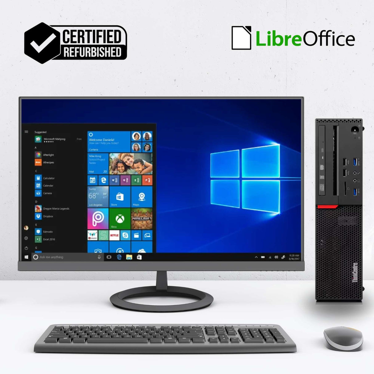 PC Computer Desktop Fisso Lenovo M800 SFF i5-6500 Ram 16Gb SSD 512Gb Win11