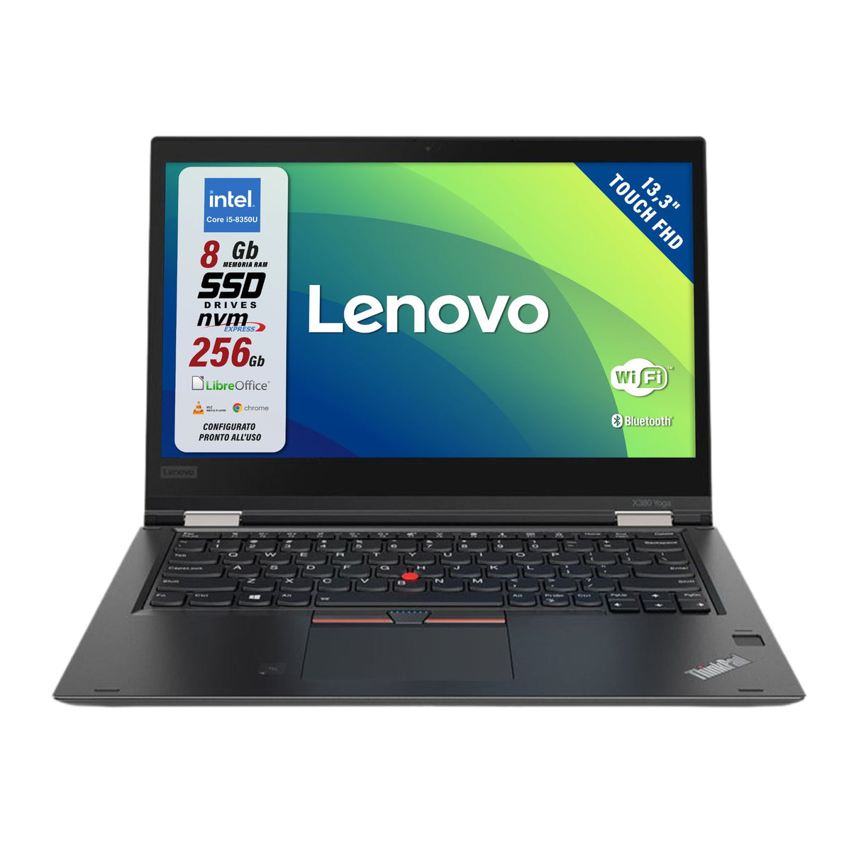 Notebook Pc Portatile Lenovo ThinkPad Yoga X380 i5-8350U 13,3" Ram 8GB 256GB SSD Win 11 Pro