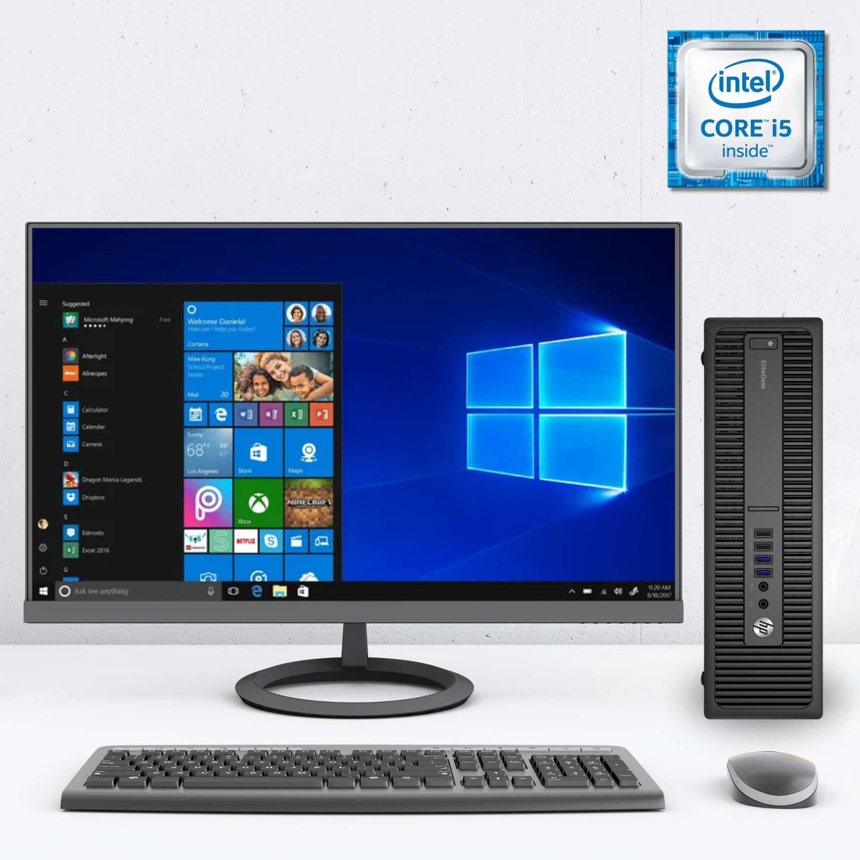 PC Computer Desktop Fisso HP 800 G2 SFF I5-6500 Ram 8GB SSD 256GB Win 10 Pro LIBRE