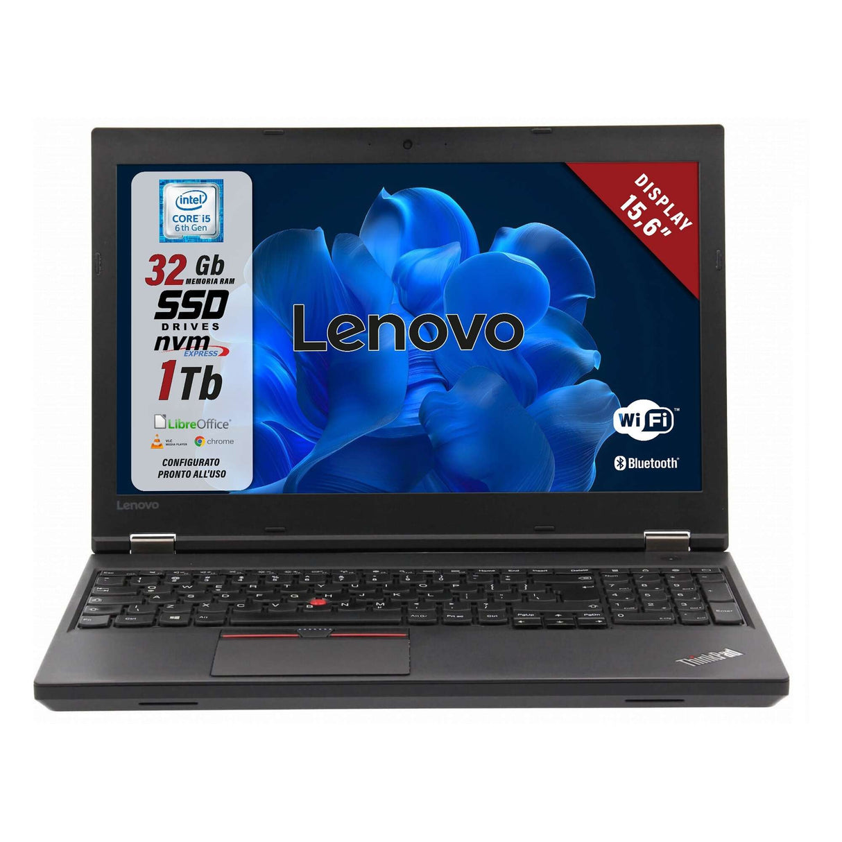 Notebook Pc Portatile Lenovo ThinkPad L570 i5-7200U 15,6" Ram 32GB 1TB SSD Win 10 Pro