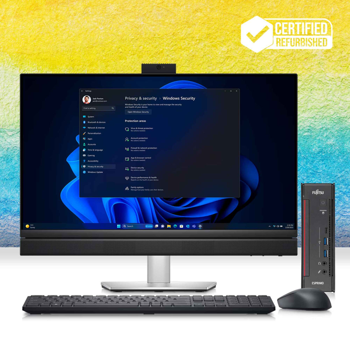 Pc Computer Desktop Fisso Fujitsu Q556 Mini i5-7500T Ram 16Gb SSD 512Gb Win 10 Pro Libre