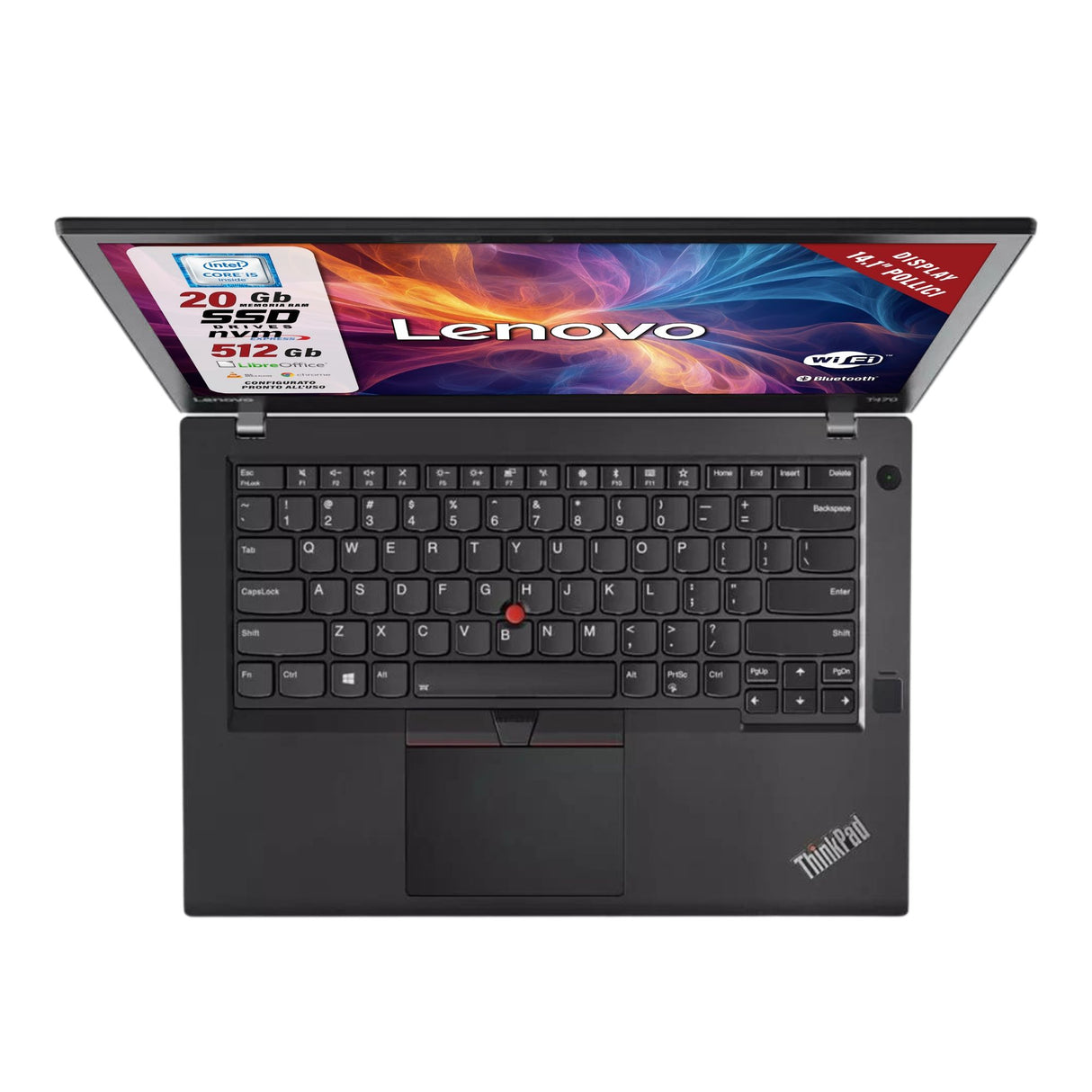 Notebook Pc Portatile ThinkPad T470s i5-6200U 14" Ram 20GB SSD 512GB Win 10 Pro