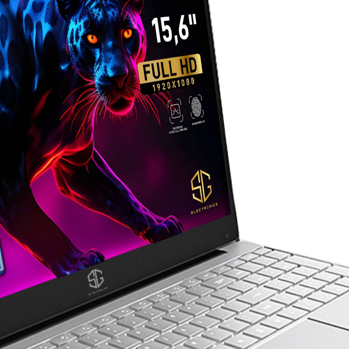 Notebook Pc Portatile SG Computer Intel N5095 15,6" Ram 16Gb SSD 512Gb Win 11 ProTastiera Retroilluminata Lettore Impronta Digitale