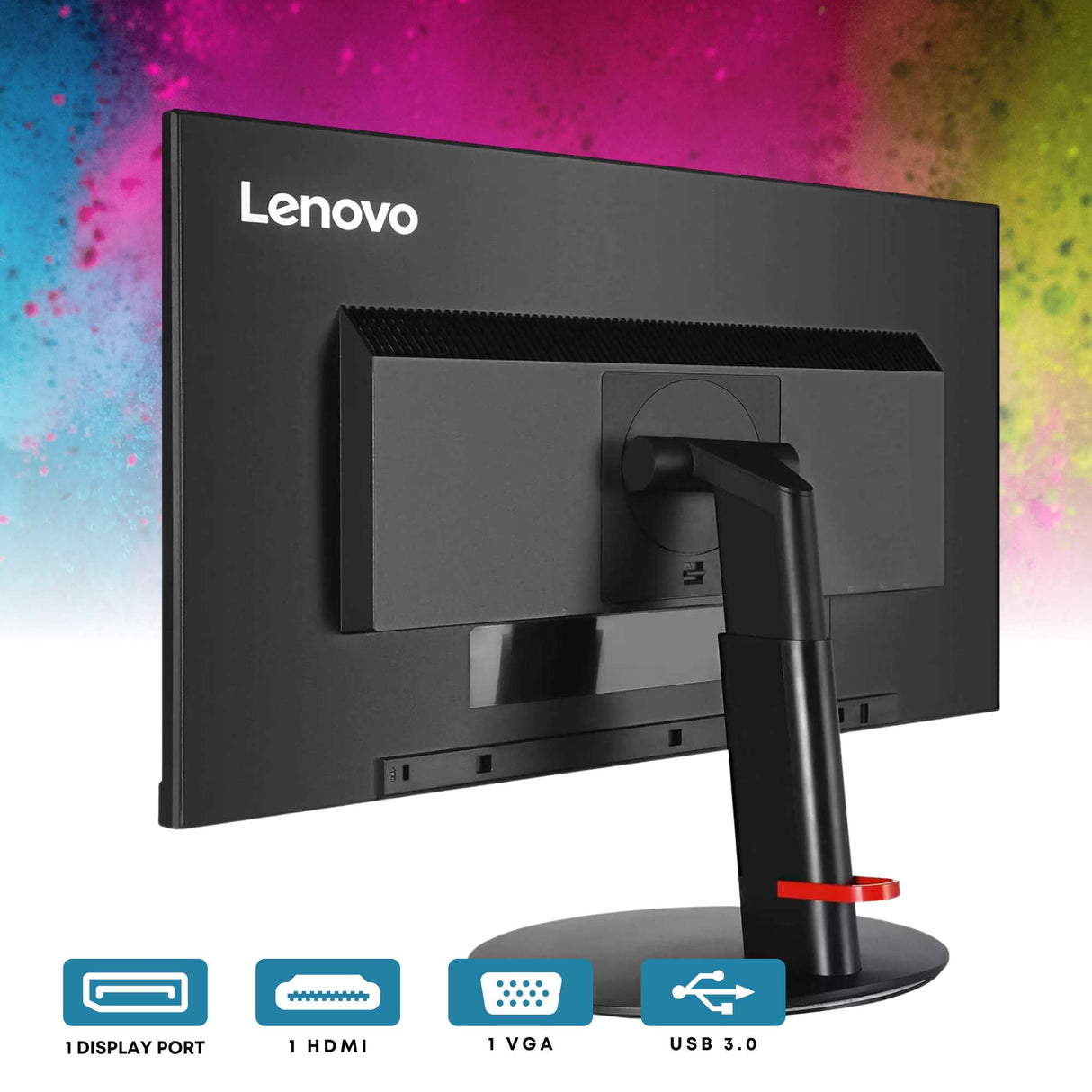 Monitor Lenovo ThinkVision T24i-10 24" 1920x1080 Full HD USB 3 VGA HDMI Display Port