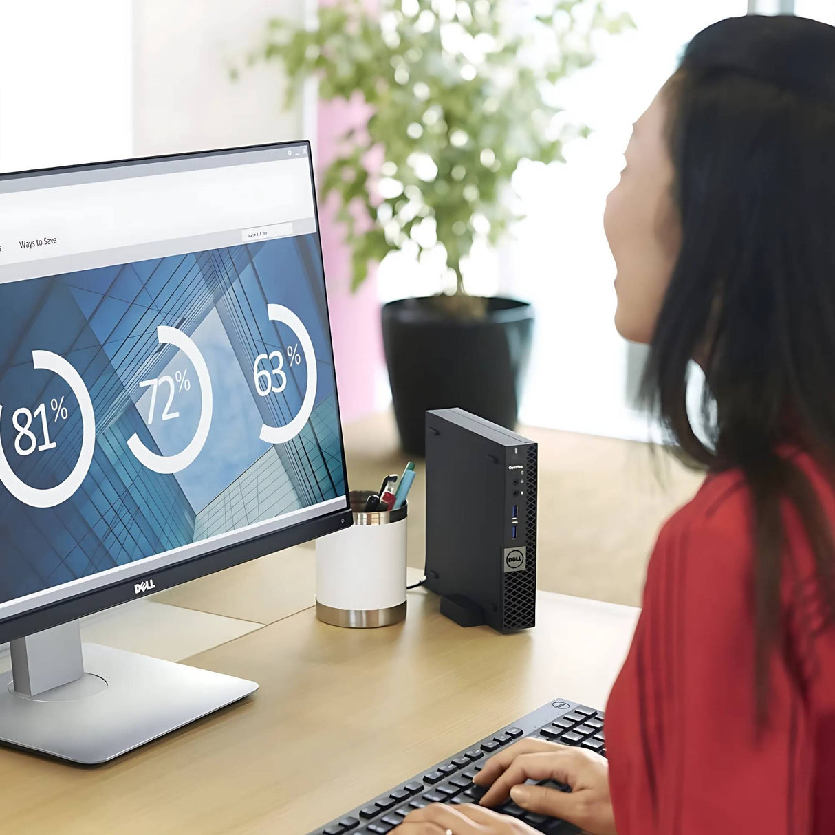 PC Computer Desktop Fisso DELL 3040 MICRO I5-6500T Ram 8GB SSD 240GB Win 10 Pro con VGA