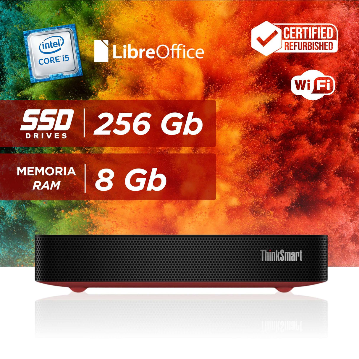 PC Computer Desktop Fisso Mini Lenovo Thinksmart i5-11th Ram 8GB SSD NVMe 256GB Win 11 Pro