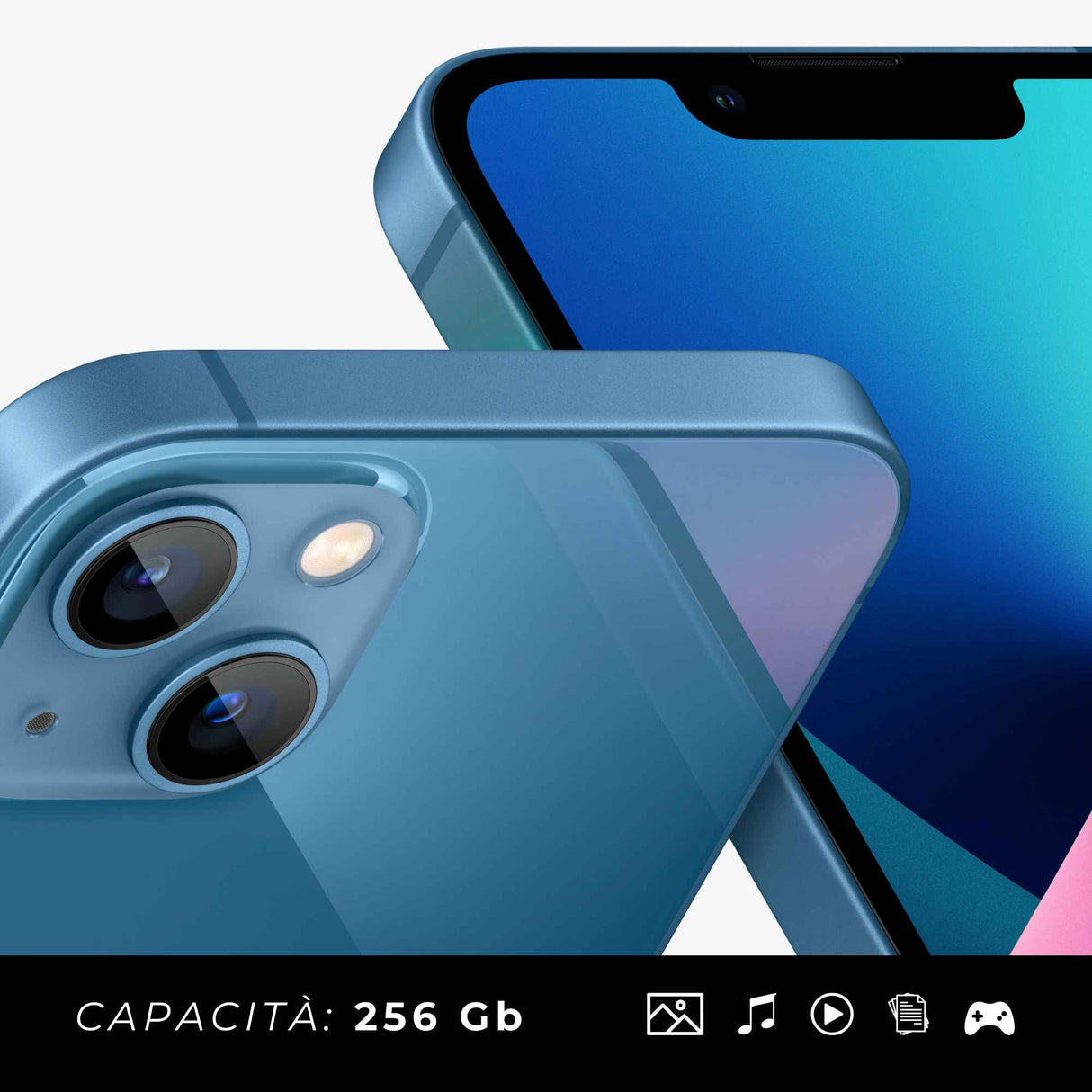Apple iPhone 13 256GB Mezzanotte Ricondizionato - Buono