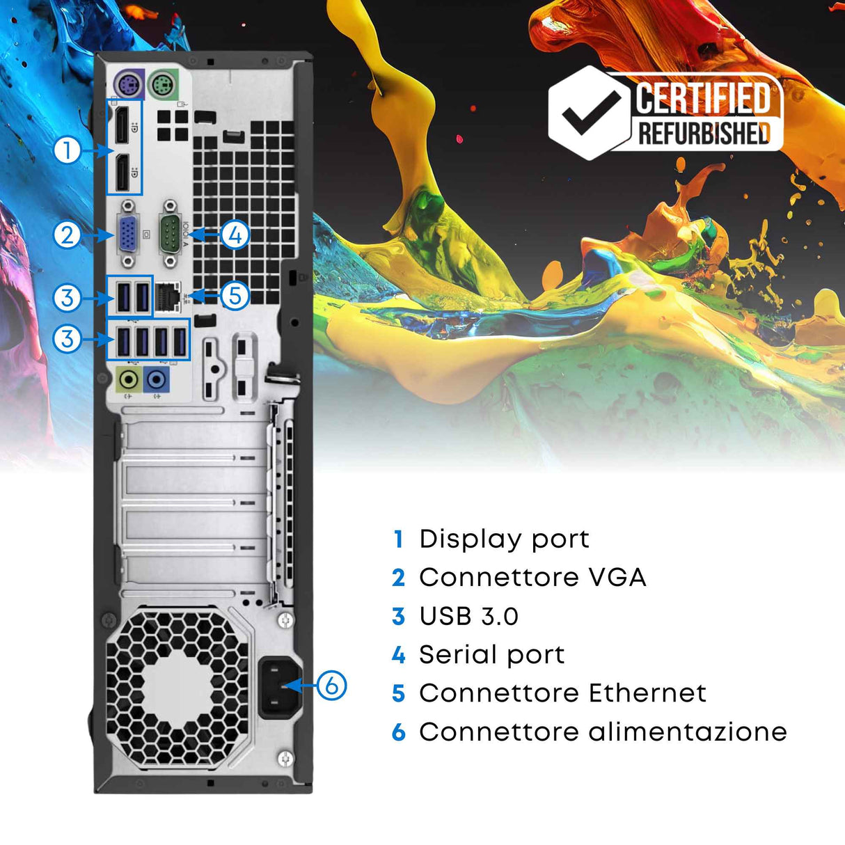 PC Computer Desktop Fisso HP 800 G2 SFF I7-6700 Ram 16GB SSD 512GB Win 10 Pro LIBRE