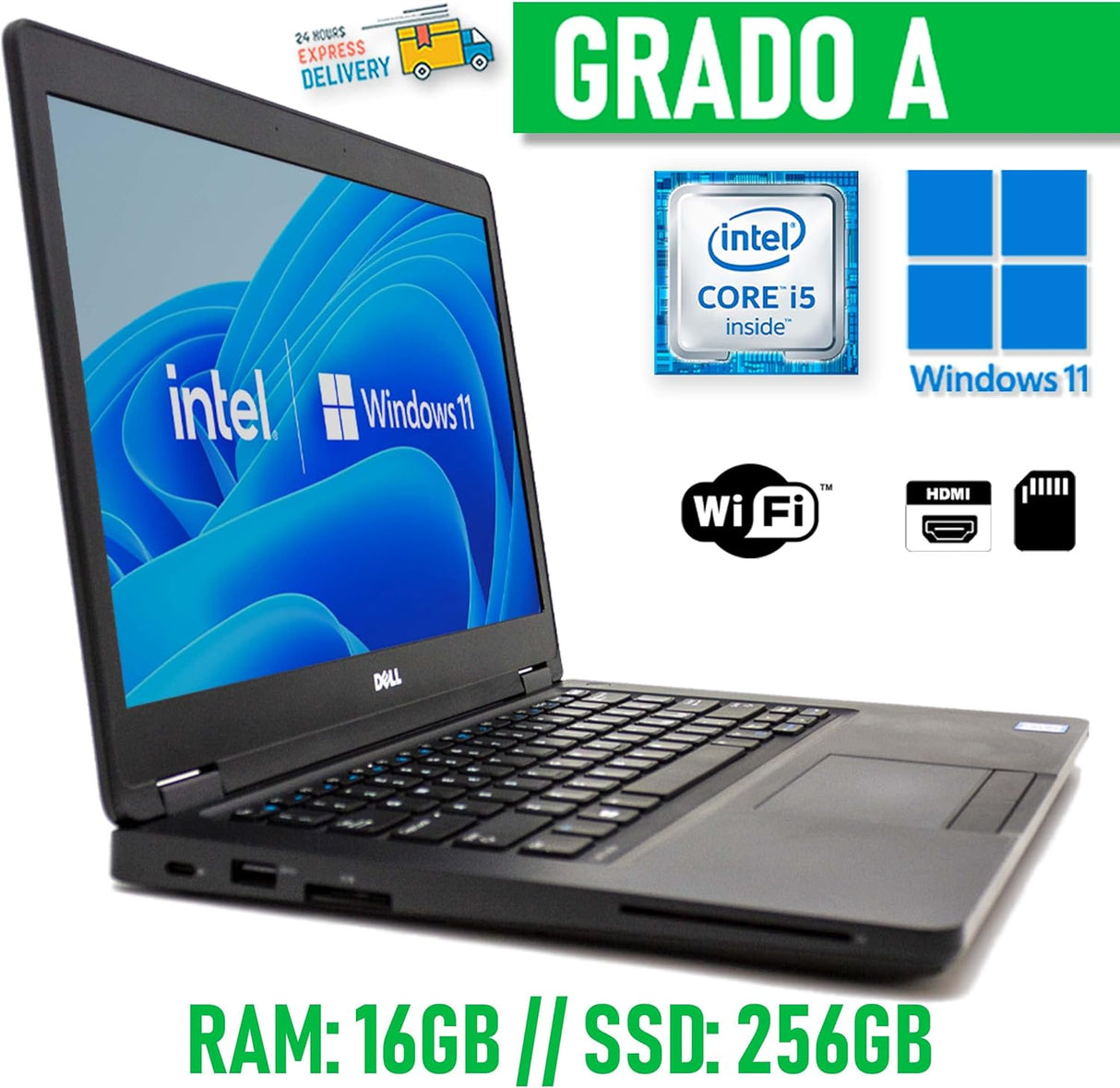 Notebook Pc Portatile Dell Latitude 5480 core I5-6X00U Ram16GB 256GB SSD 14,1" Win 11 Pro