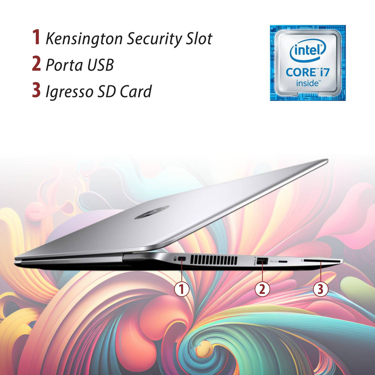 Notebook Pc Portatile HP Elitebook 1040 Folio G1 i7-4600U 14,1" Ram 8Gb 256Gb SSD Win 10 Pro