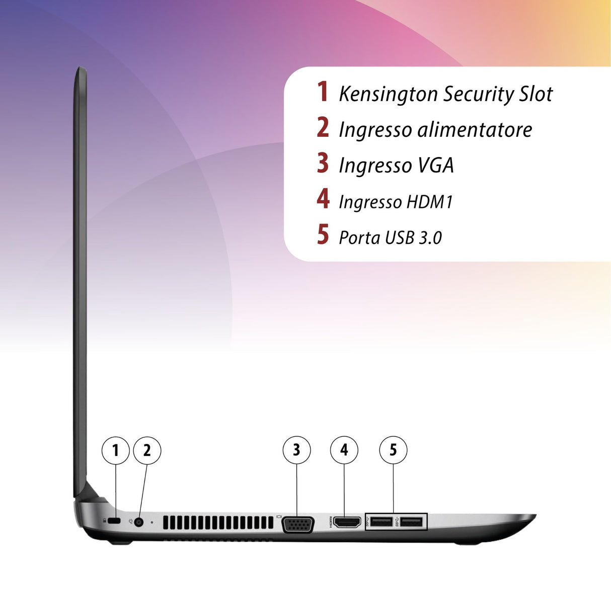 Notebook Pc Portatile HP Probook 450 G3 i5-6200U Ram 8GB 256GB SSD 15,6" Win 10 Pro