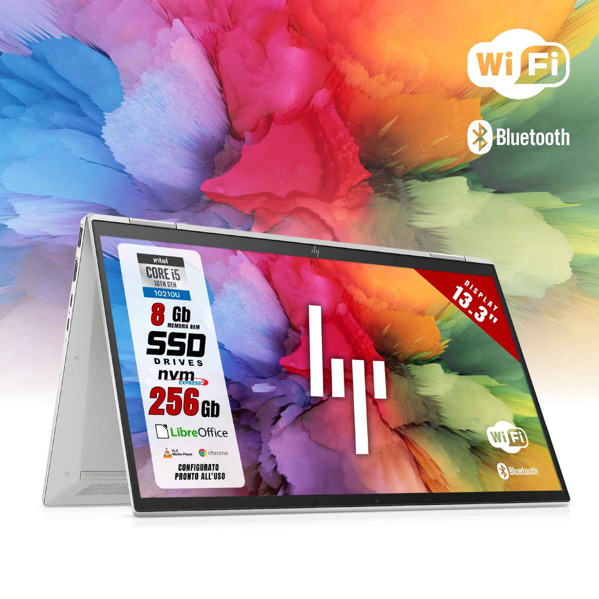 LNF - HP 1030 x360 G7 Convertible 13.3" Touch core i5-10210U 8GB 256GB W11 Libre