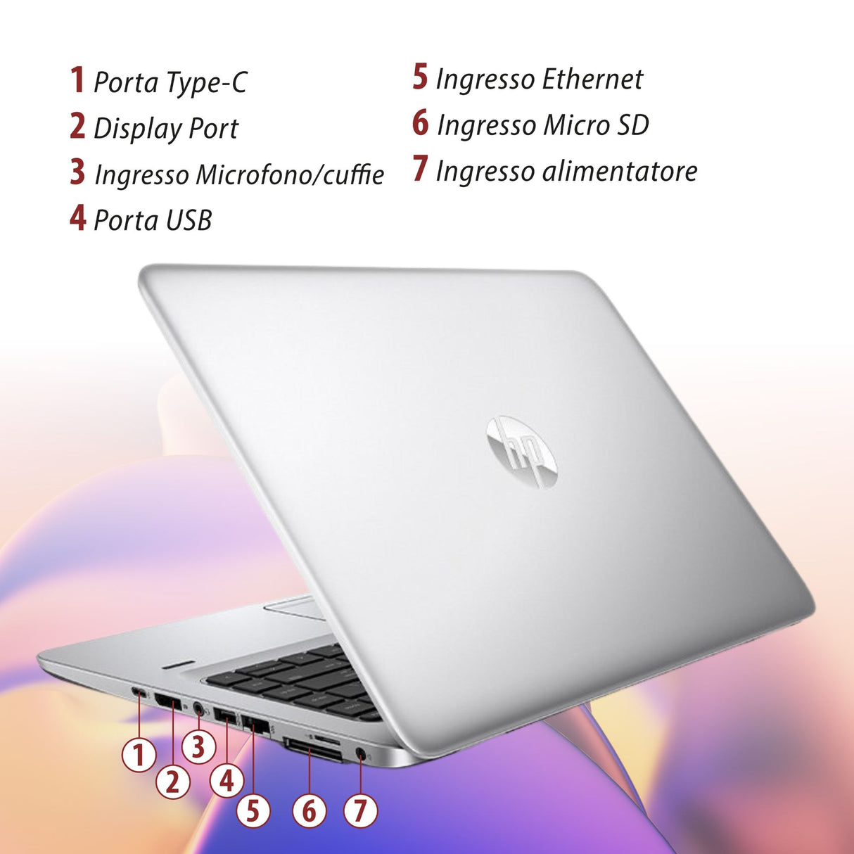 Notebook Pc Portatile HP Elitebook 840 G3 i7-6600u Ram 16Gb 512Gb SSD Win 10 Pro