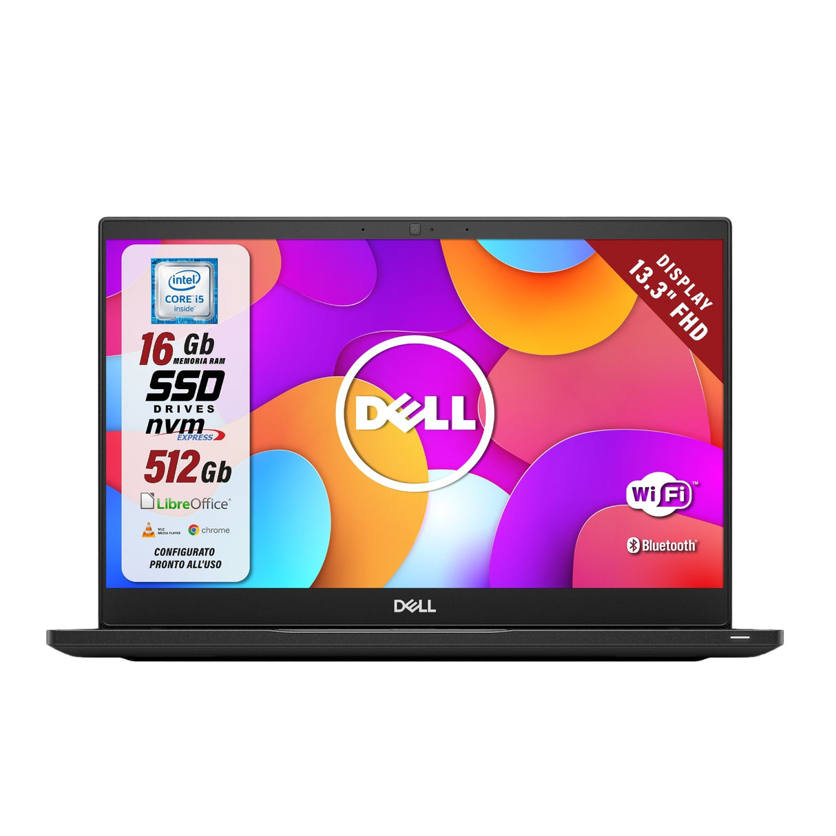 Notebook Pc Portatile Dell Latitude 7390 i5-8350U 13.3" FHD 16Gb 512Gb Win 11 Pro