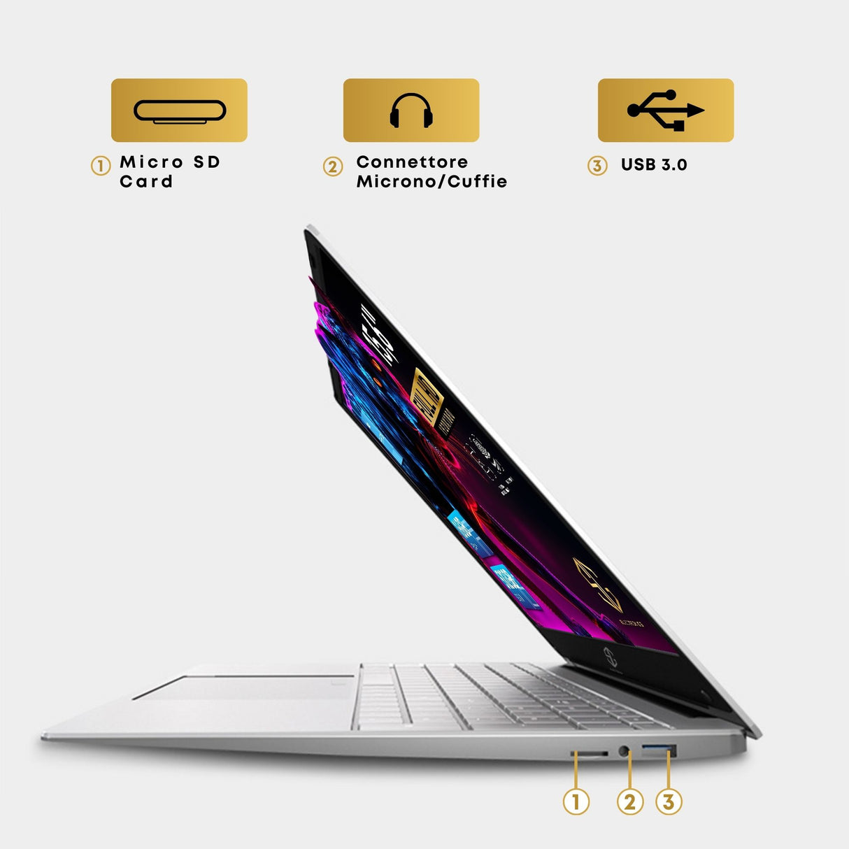 Notebook Pc Portatile SG Computer Intel N5095 15,6" Ram 16Gb SSD 512Gb Win 11 ProTastiera Retroilluminata Lettore Impronta Digitale