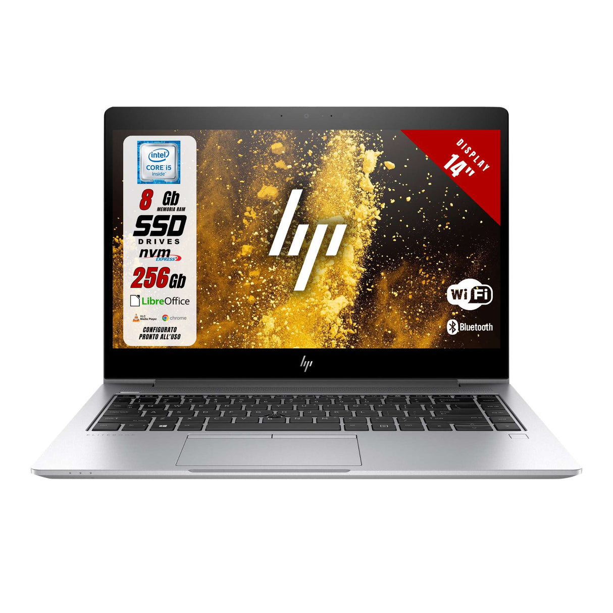 Notebook Pc Portatile HP Elitebook 840 G6 i5-8365U 8GB 256GB 14" Win11