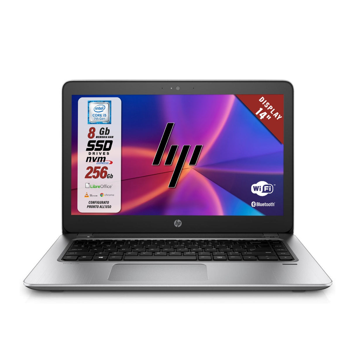 Notebook Pc Portatile HP Probook 440 G4 i5-7200U Ram 8GB 256GB SSD 14,1" Win 10 Pro