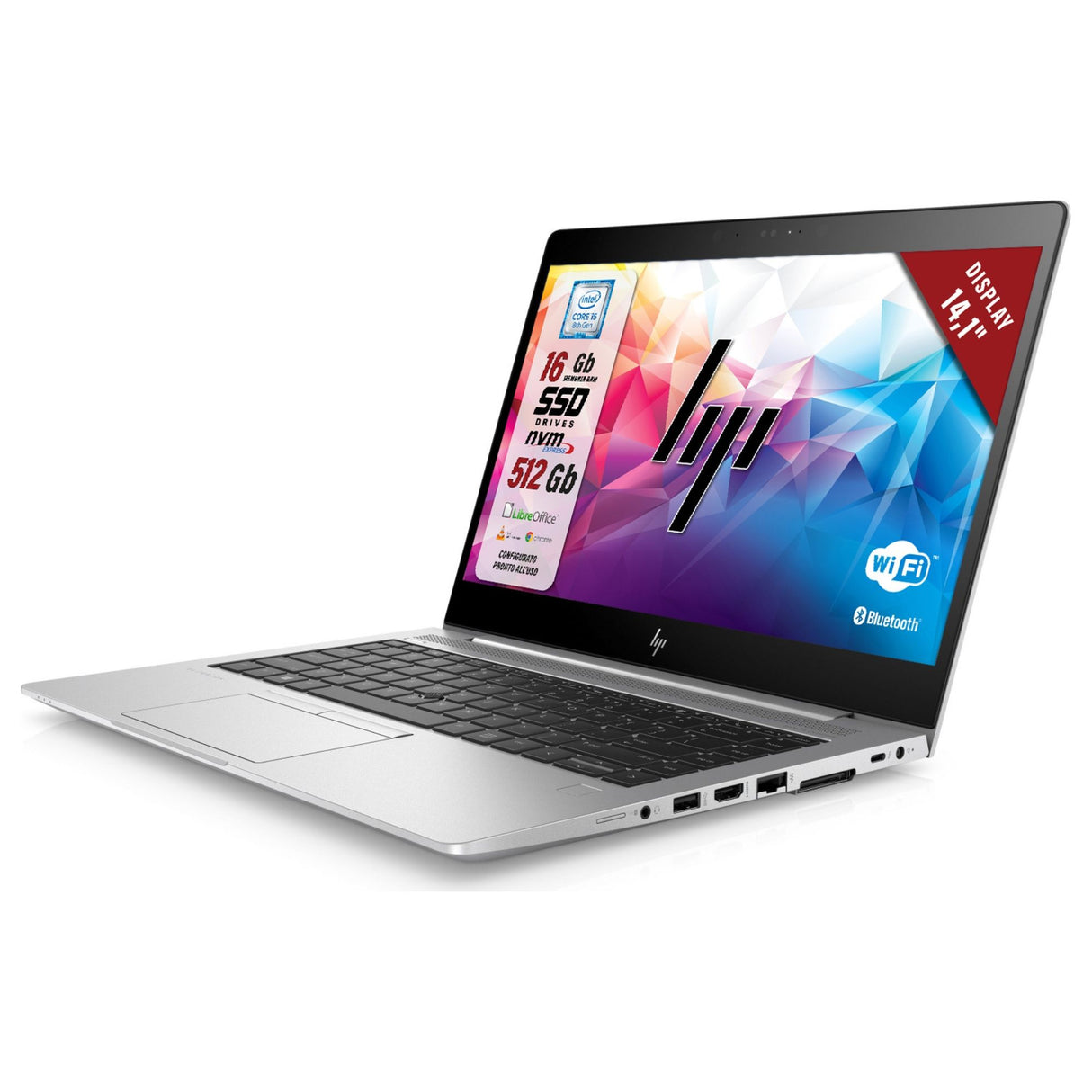 Notebook Pc Portatile HP Elitebook 840 G5 i5-8250u 14,1" Ram 16GB SSD 512GB Win 11 Pro