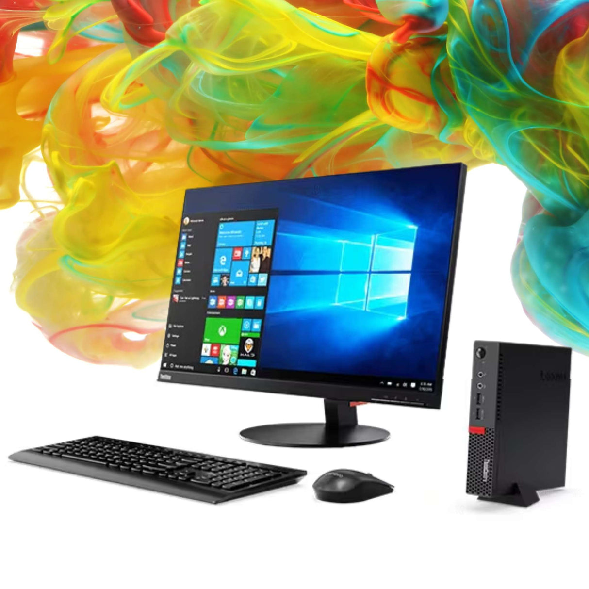 PC Computer Desktop Fisso Lenovo M710Q Tiny i5-6400 Ram 16GB SSD 256GB Win 11 Pro Libre ricondizionato