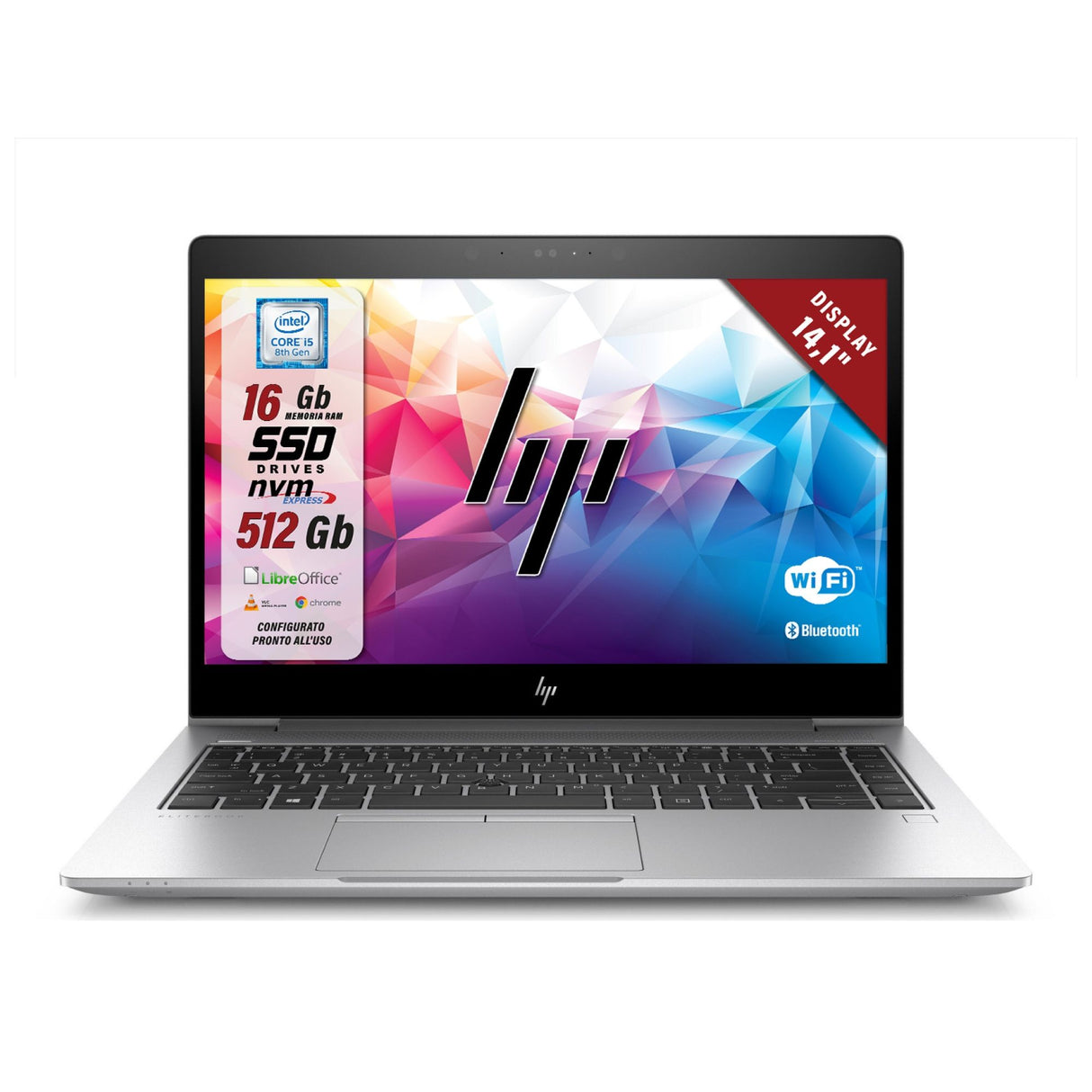 Notebook Pc Portatile HP Elitebook 840 G5 i5-8250u 14,1" Ram 16GB SSD 512GB Win 11 Pro