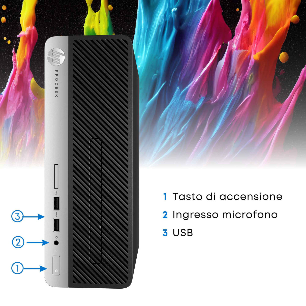 PC Computer Desktop Fisso HP 400 G6 SFF i5-9500 Ram 8GB SSD 256GB Win 11