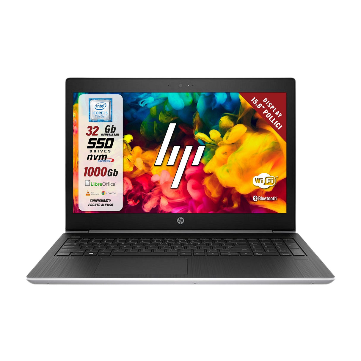 Notebook Pc Portatile HP Probook 450 G5 i5-7200U 15,6" Ram 32GB SSD 1TB Win 10 Pro