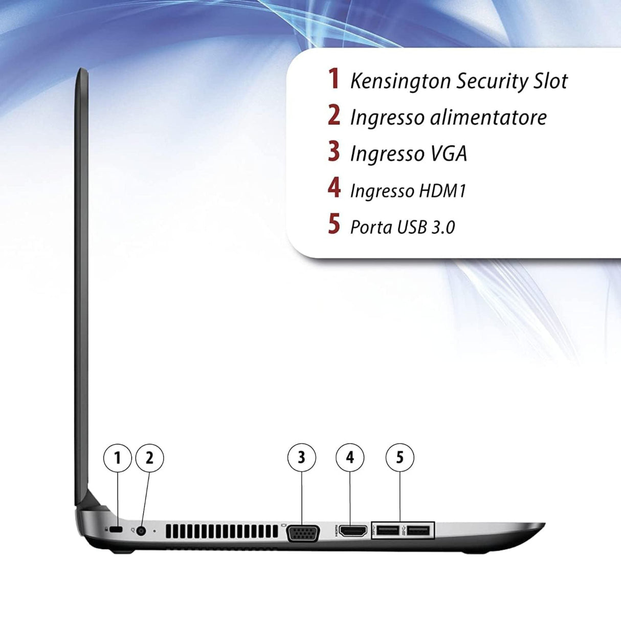 Notebook Pc Portatile HP Probook 450 G3 i5-6200U 15,6" Ram 16GB 512GB SSD Win 10 Pro