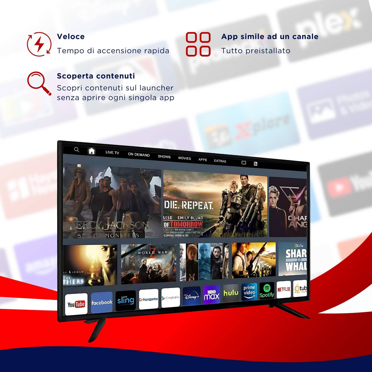 Smart TV 32" XIONI HD 1366*768 Android 14 Netflix, Prime Video, YouTube, Dolby Audio Bluetooth DVT-2 DVB-S2
