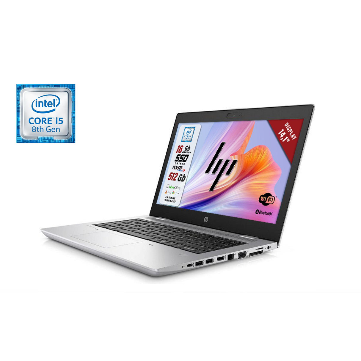 Notebook Pc Portatile HP Probook 640 G5 i5-8265u 14,1" Ram 16GB SSD 512GB Win 10 Pro