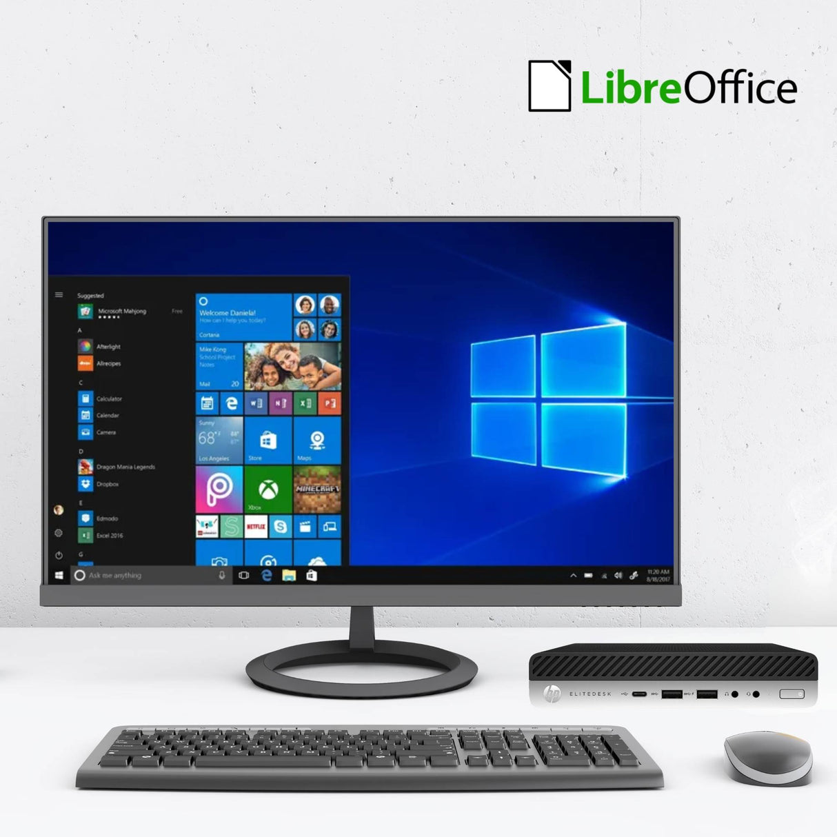 Pc Computer Desktop Fisso HP Elitedesk 800 G5 MINI I5-9500T Ram 16GB SSD 256GB Win 11 Libre