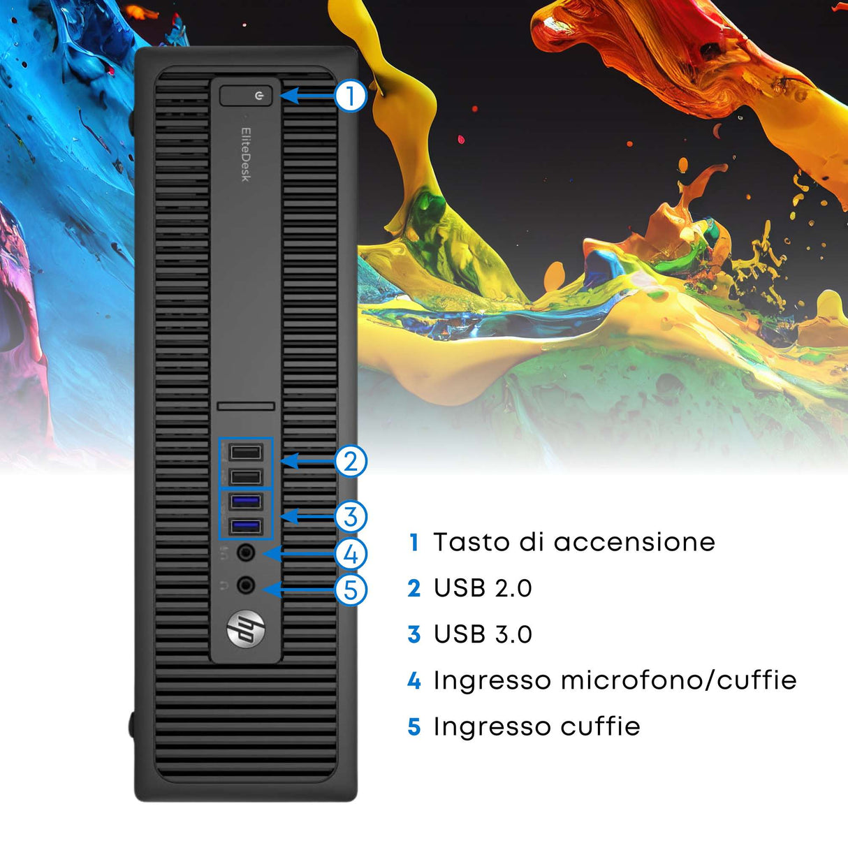 PC Computer Desktop Fisso HP 800 G2 SFF I7-6700 Ram 16GB SSD 512GB Win 10 Pro LIBRE