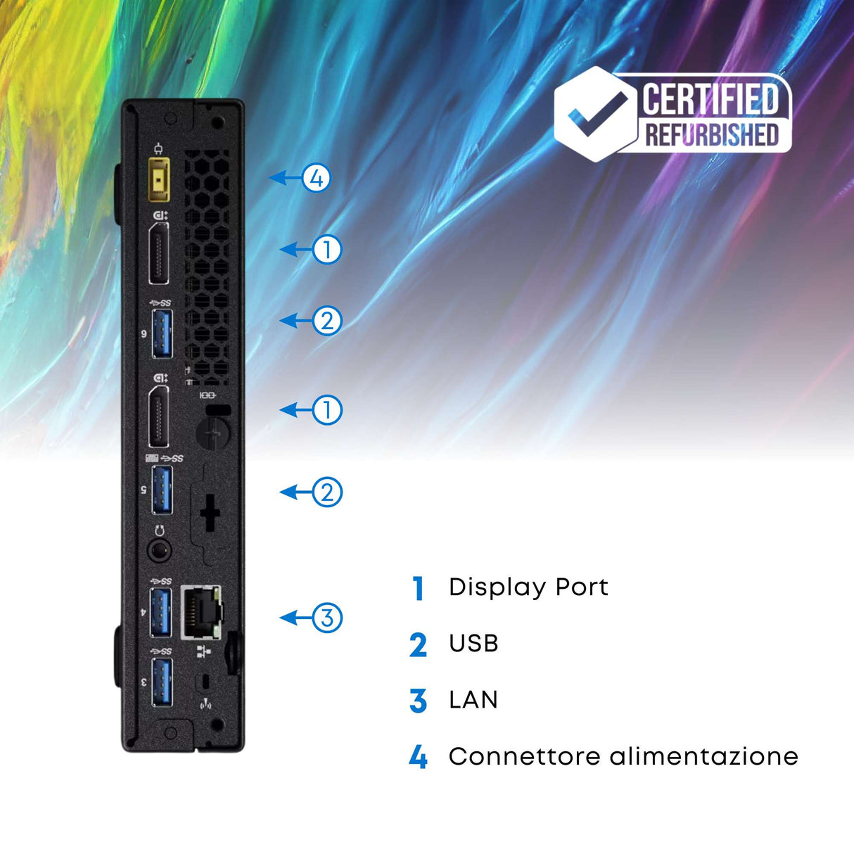 PC Computer Desktop Fisso Lenovo M900 Tiny i5-6600 Ram 16GB SSD 512GB Win 10 Pro Libre