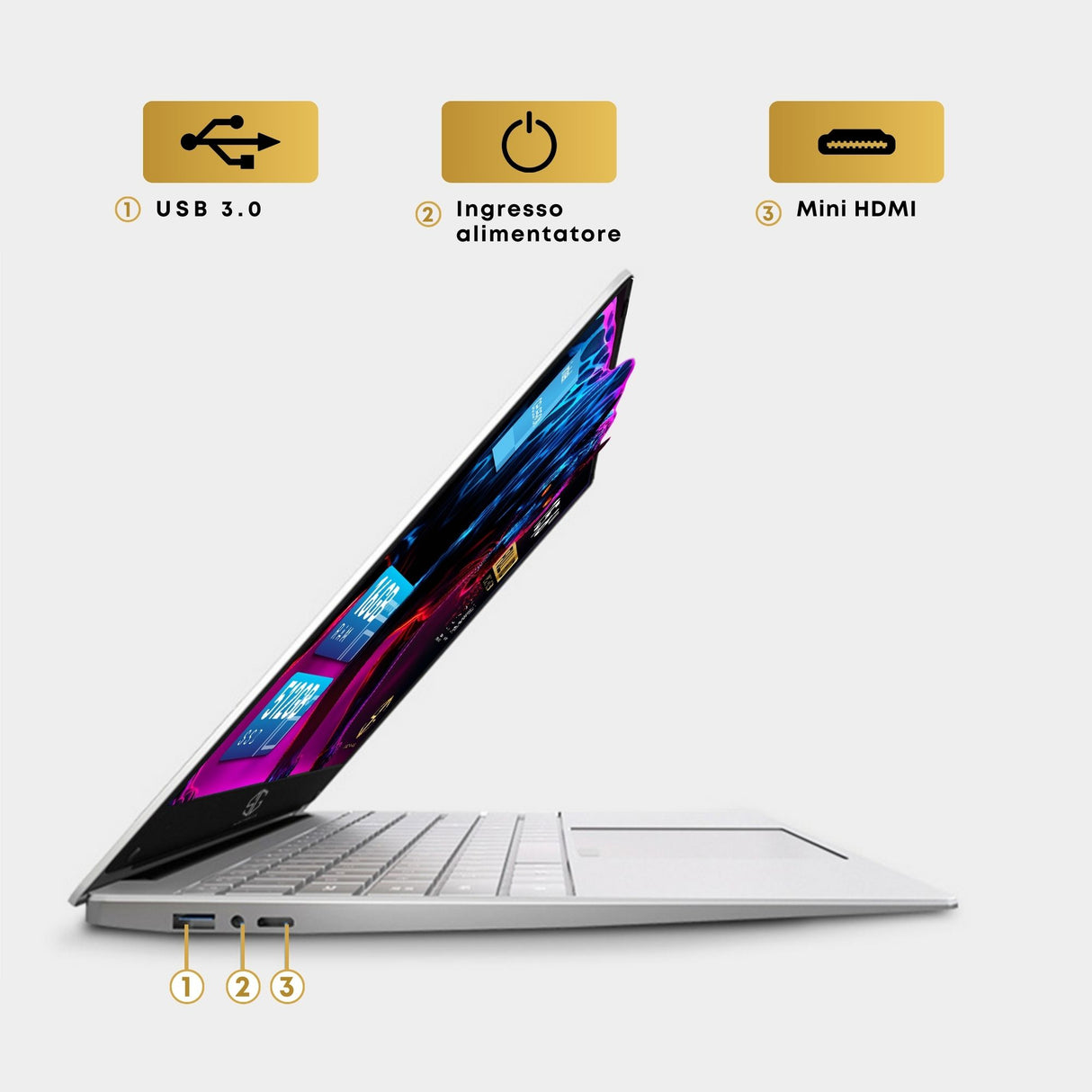 Notebook Pc Portatile SG Computer Intel N5095 15,6" Ram 16Gb SSD 512Gb Win 11 ProTastiera Retroilluminata Lettore Impronta Digitale