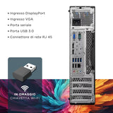 PC Computer Desktop Fisso Lenovo M800 SFF Core i5-6500 Ram 16GB SSD 512GB Win 10 Pro + Monitor 24" FHD + Mouse + Tastiera