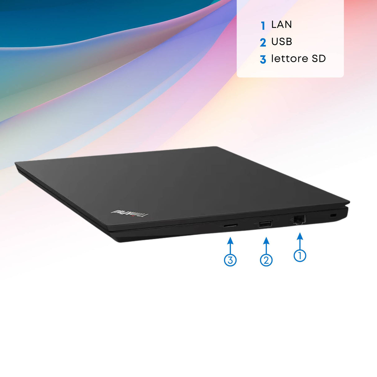 Notebook Pc Portatile Lenovo ThinkPad E490 i5-8265U 14,1" Ram 16GB 512GB SSD Wi 11 Pro